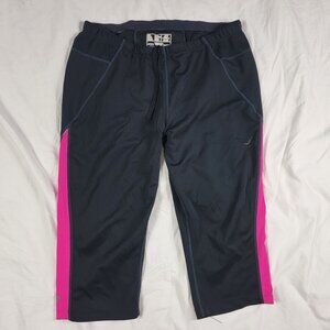 New Balance Womens XL Black Pink Capri Pants Breast Cancer Awareness Athletic